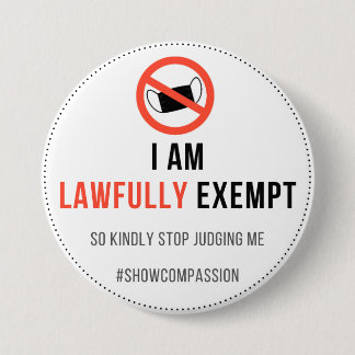 Abzeichen für die Maskenmaske Button