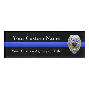 Abzeichen für die Polizei von Thin Blue Line Namenschild