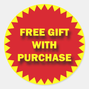 ABZEICHEN FÜR EINZELHANDEL - KOSTENLOSES GESCHENK  RUNDER AUFKLEBER