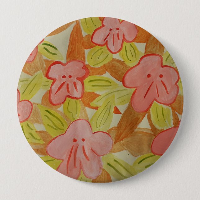 Abzeichen für farbige Blume Button (Vorderseite)