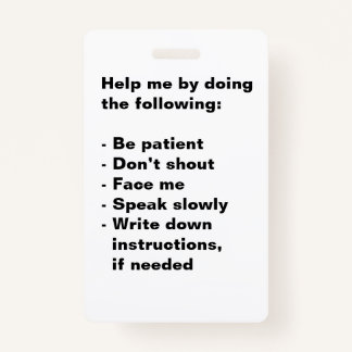 Abzeichen für Gehörbehinderte Unterstützung Ausweis