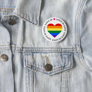 Abzeichen für LGBT-Schaltflächen - Liebe ist Liebe Button
