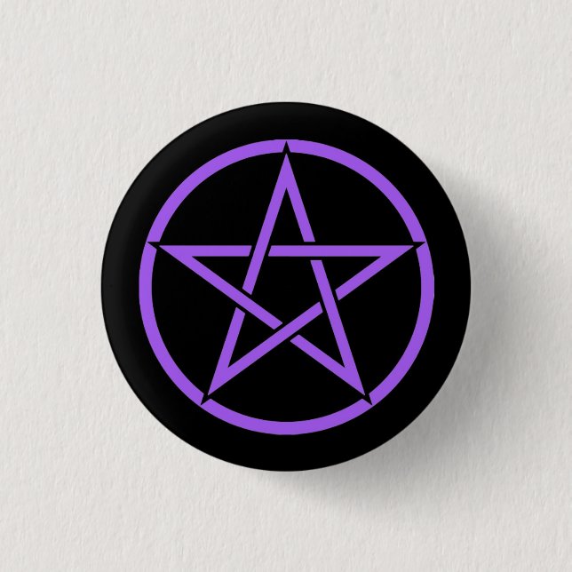 Abzeichen für Lila Pentagramm Pentagramm Button (Vorderseite)