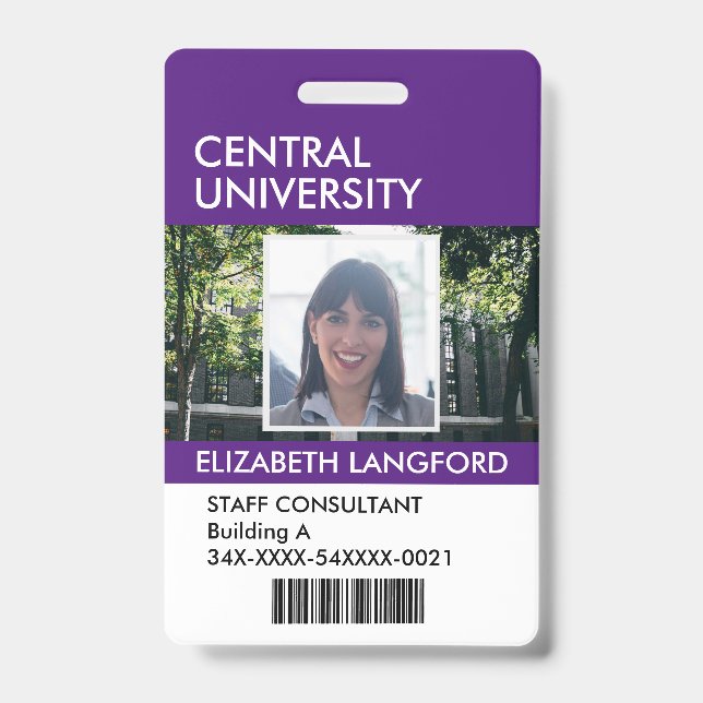 Abzeichen für Mitarbeitername| Benutzerdefiniertes Ausweis (Vorderseite)