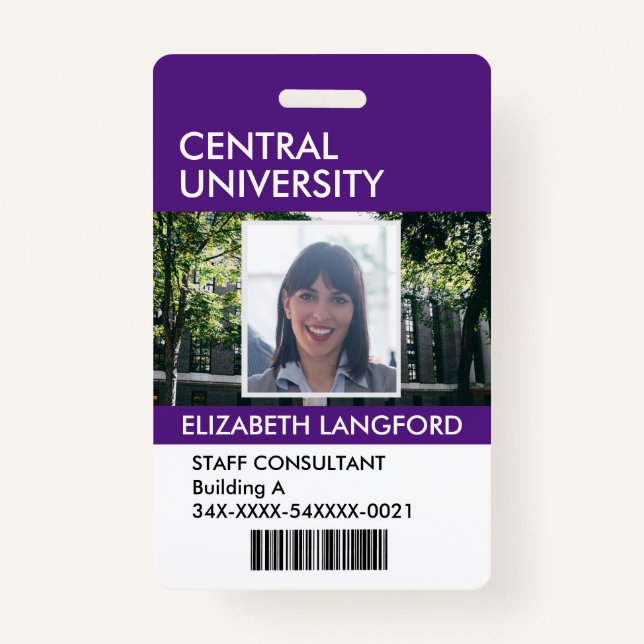 Abzeichen für Mitarbeitername| Benutzerdefiniertes Ausweis (Vorderseite)