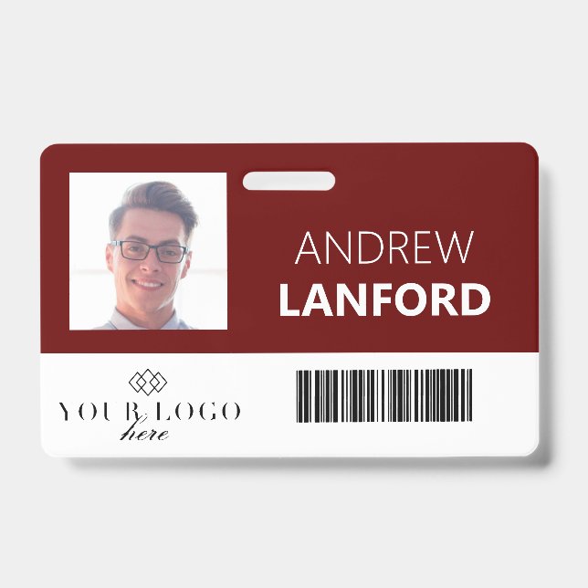 Abzeichen für Mitarbeitername| Benutzerdefiniertes Ausweis (Vorderseite)