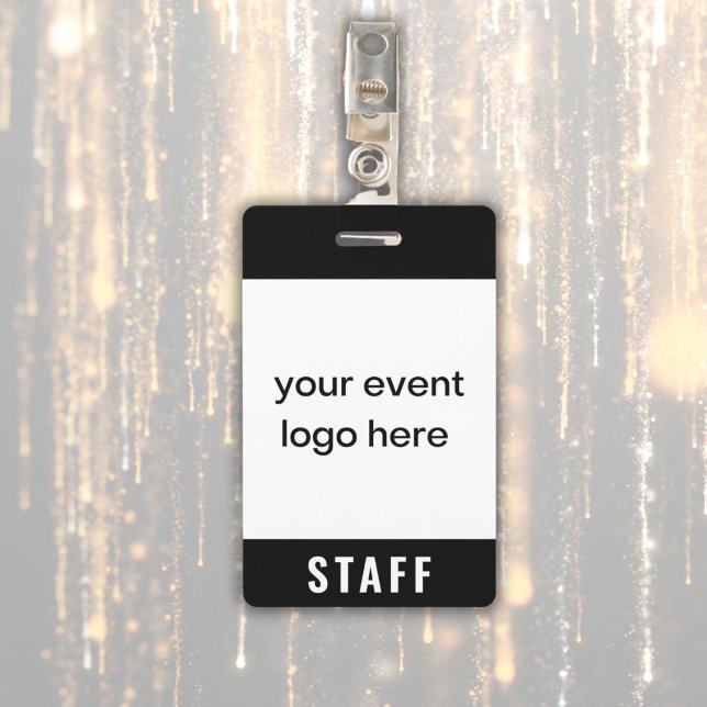 Abzeichen für Veranstaltungen Ausweis (Staff event badge with custom logo)