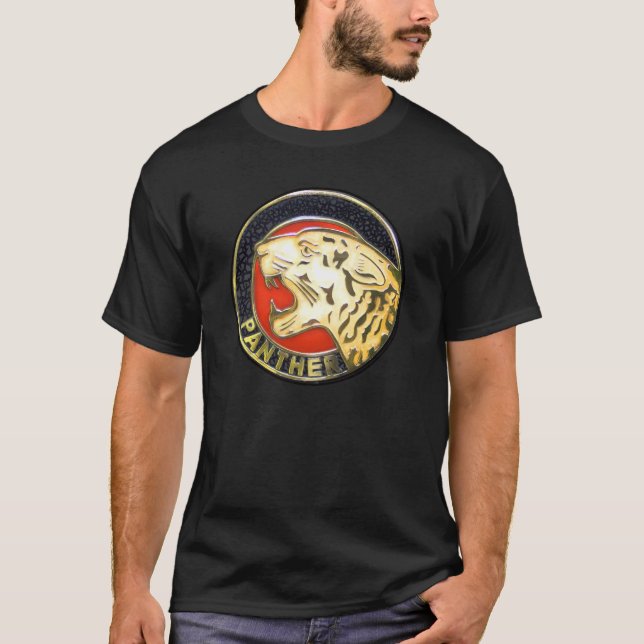 Abzeichen für Vintage Panther-Motorräder T-Shirt (Vorderseite)