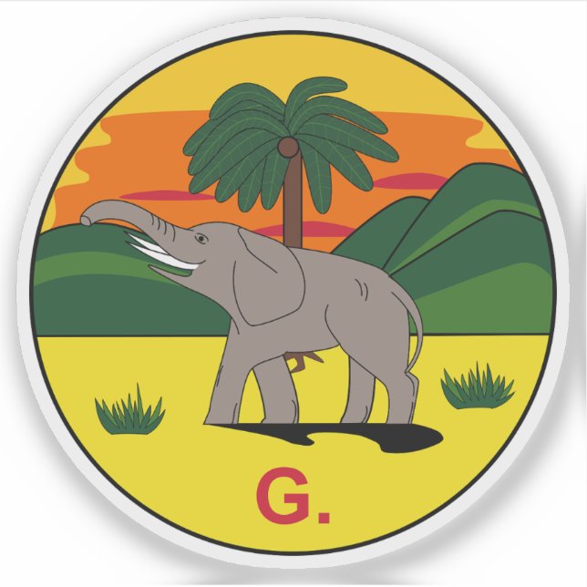 Abzeichen Gambia Colony & Protectorate (1889-1965) Aufkleber (Vorderseite)