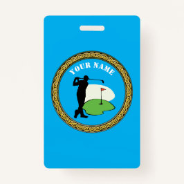Abzeichen Golf - Name hinzufügen - Golfer Ausweis