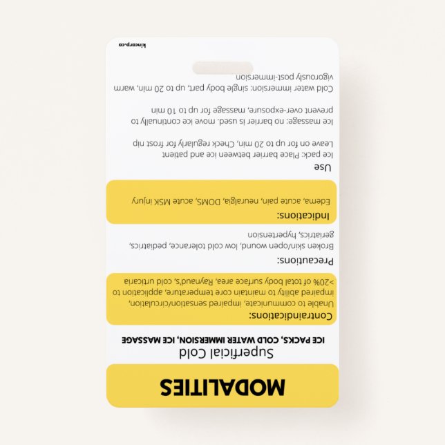 Abzeichen-Kartenverweis (Hot/Cold)  Ausweis (Rückseite)