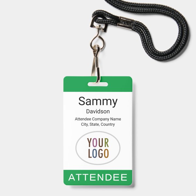 Abzeichen-Logo Lanyard Clip Reel Ausweis (Vorderseite mit Lanyard)