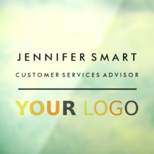 Abzeichen-Magnet für große Mitarbeiternamen - Benu Fensteraufkleber