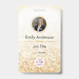 Abzeichen mit dem Namen des Fotos eines benutzerde Ausweis