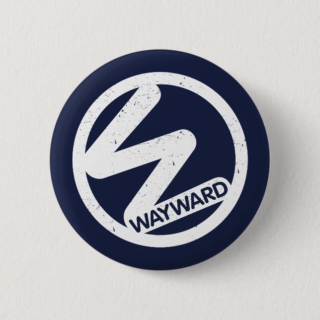 Abzeichen mit dem White-Wayward-Logo Button (Vorderseite)