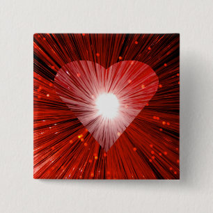 Abzeichen mit der Schaltfläche Rotes Herz Button