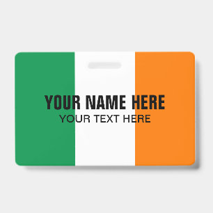 Abzeichen mit irischem Flaggenlogo Ausweis