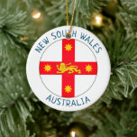Abzeichen New South Wales, Australien Keramik Ornament<br><div class="desc">Abzeichen New South Wales, Australien.</div>