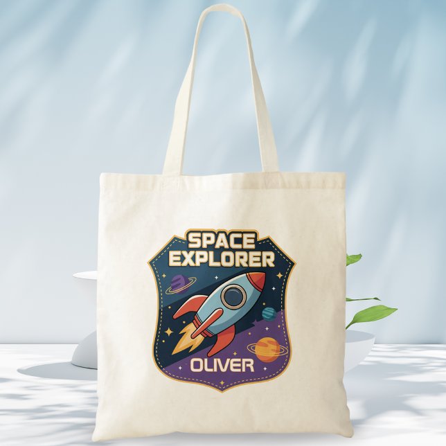 Abzeichen niedlich Space Explorer Tragetasche (Von Creator hochgeladen)