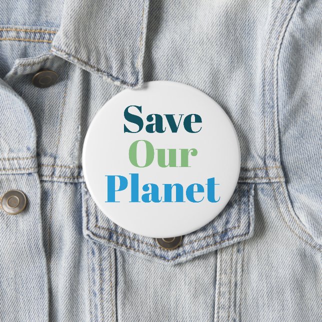 Abzeichen - Rett unseren Planeten Button (Beispiel)