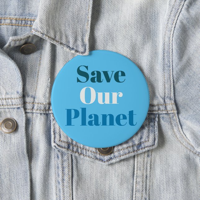 Abzeichen - Rettet unseren Planeten Button (Beispiel)
