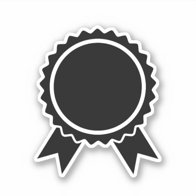 Abzeichen schwarz, kundenspezifisch geschnitten Vi Aufkleber (Vorderseite)