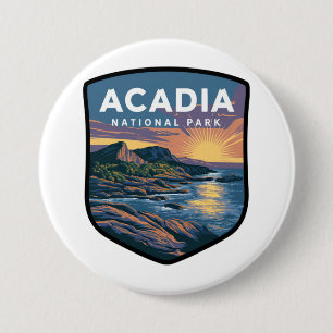 Abzeichen Sonnenuntergang Acadia National Park Button