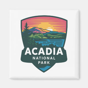 Abzeichen Sonnenuntergang im Acadia National Park Magnet