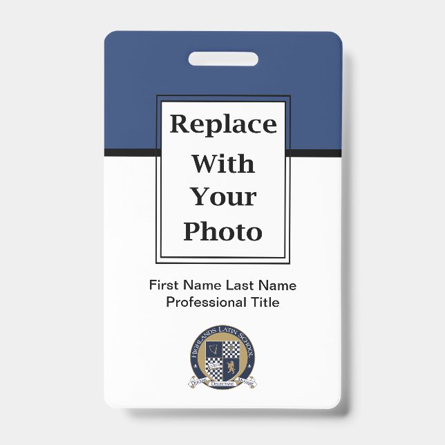 Abzeichen und Strichcode für Logos von Mitarbeiter Ausweis (Vorderseite)