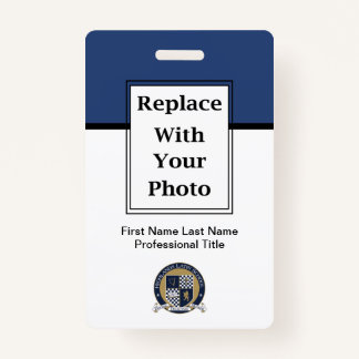 Abzeichen und Strichcode für Logos von Mitarbeiter Ausweis