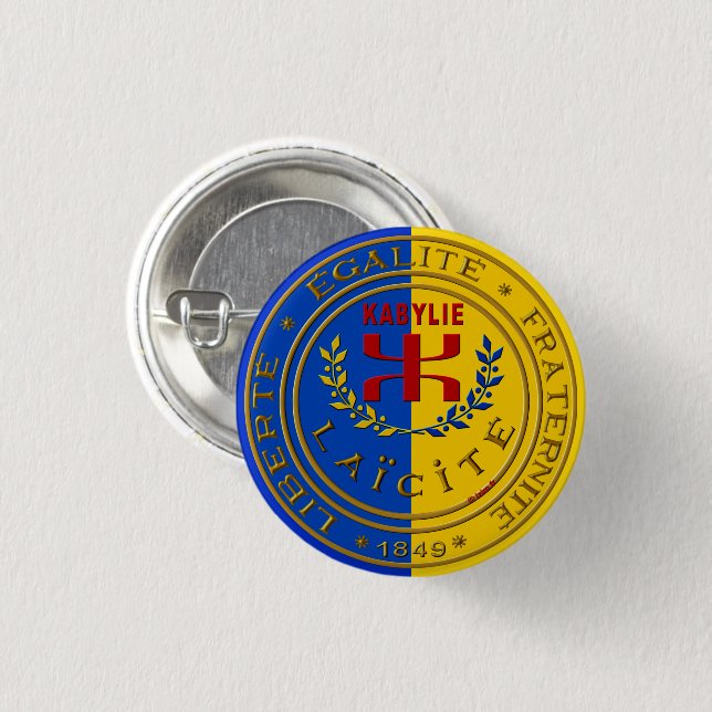 Abzeichen vor Kabylie laïque Button (Vorne & Hinten)