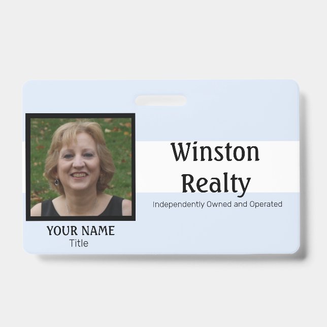 Abzeichen-VORLAGE mit Foto-ID Ausweis (Vorderseite)