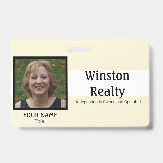 Abzeichen-VORLAGE mit Foto-ID Ausweis (Vorderseite)