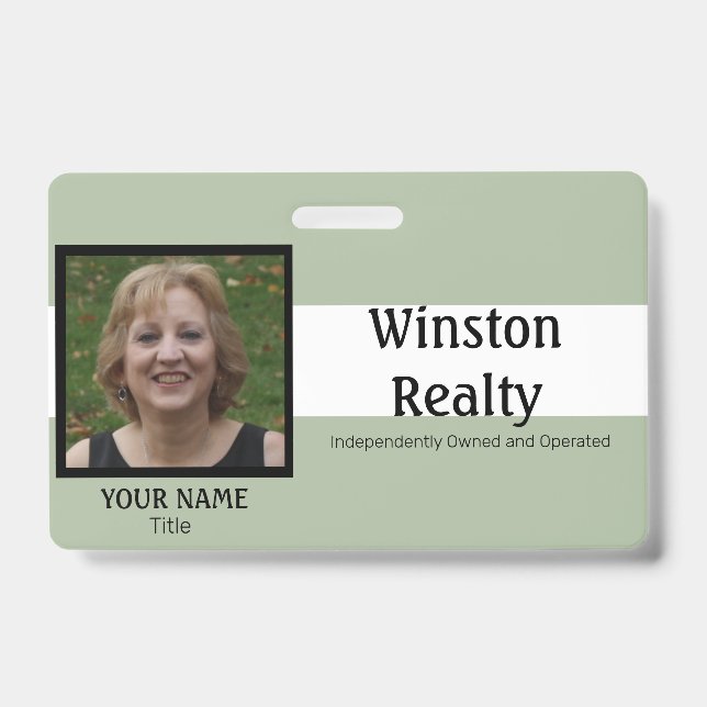 Abzeichen-VORLAGE mit Foto-ID Ausweis (Vorderseite)