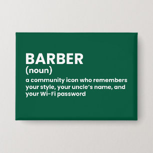 Abzeichen zur Barberdefinition Button