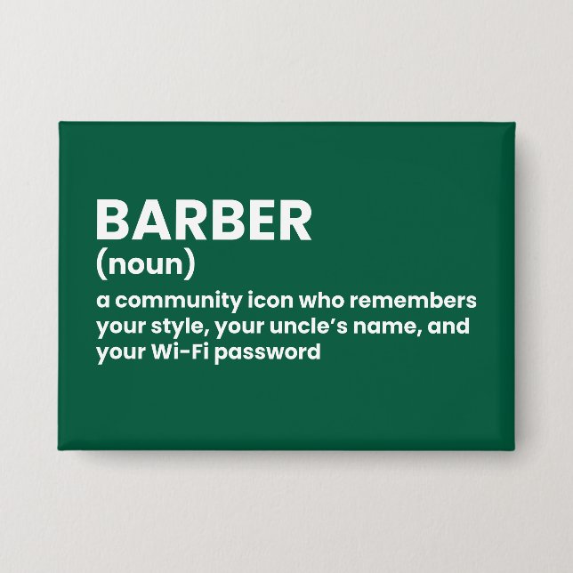 Abzeichen zur Barberdefinition Button (Vorderseite)