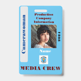 Abzeichen zur Crew von Medien Ausweis