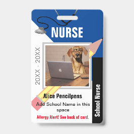 Abzeichen zur Identifizierung von Schulkrankenpfle Ausweis