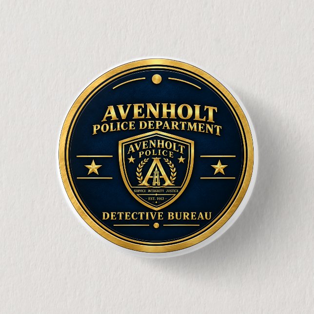 Abzeichenknopf des Ermittlungsbüros der Polizei vo Button (Vorderseite)