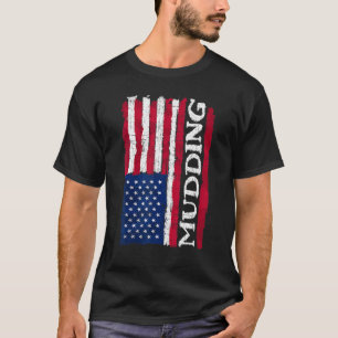 Abziehen der SA-Flagge Retro-Mud Run & 4 Wheel T-Shirt