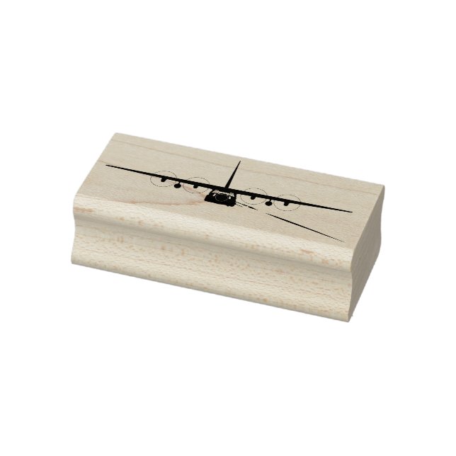 AC-130 Gunship Airlift Flugzeug Front Wood Briefma Gummistempel (Stempel)