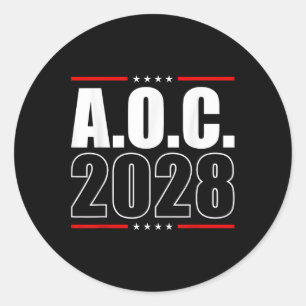 AC 2028 A.o.c. 2028 für die Präsidentschaftswahl 2 Runder Aufkleber