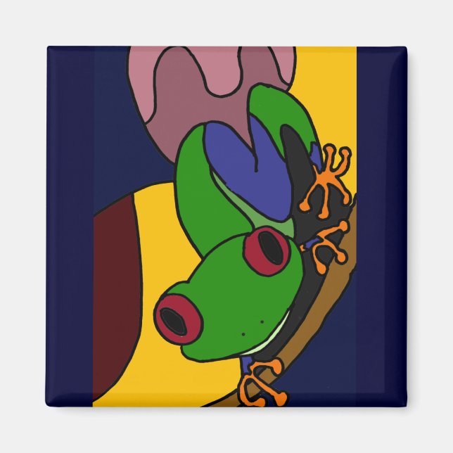 AC- Abstrakt Art Tree Frog Magnet (Vorne)