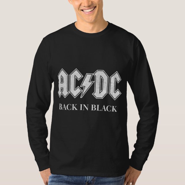 AC DC Back in Black T-Shirt (Vorderseite)
