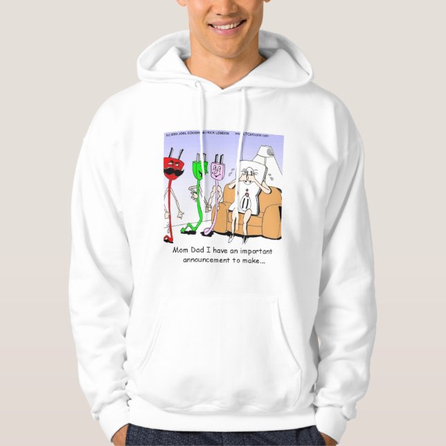 AC/DC Gay Plugs Funny Sweatshirt von Rick London (Vorderseite)