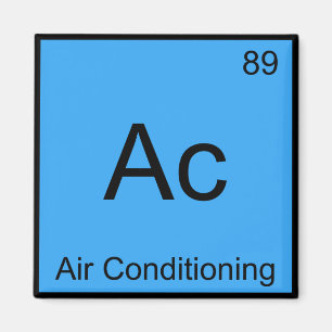 Ac - Klimaanlage Chemie Elementsymbol T-Shirt Magnet
