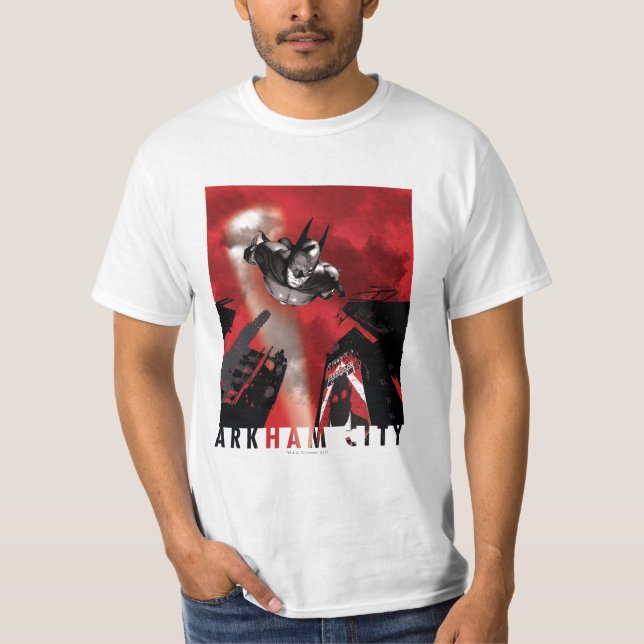 AC Poster - Batman fliegt T-Shirt (Vorderseite)