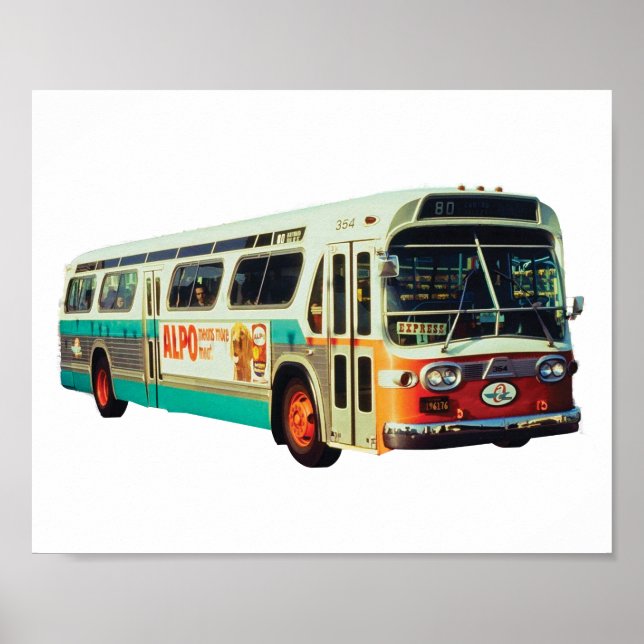 AC TRANSIT RETRO BUS DESIGN POSTER (Vorne)