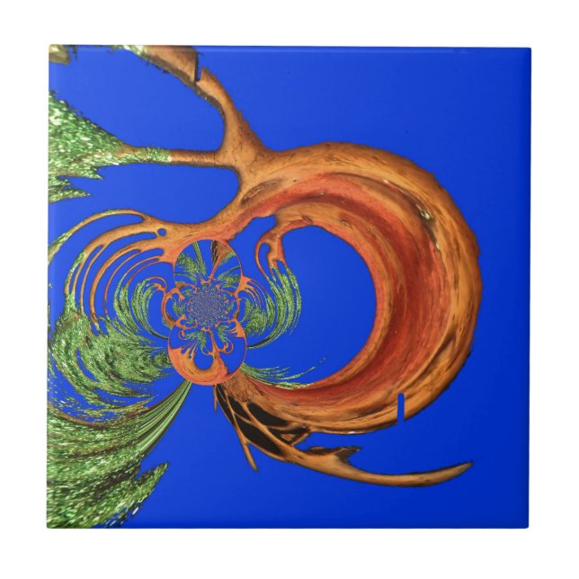 Acacia Circle Art Print Fliese (Vorderseite)