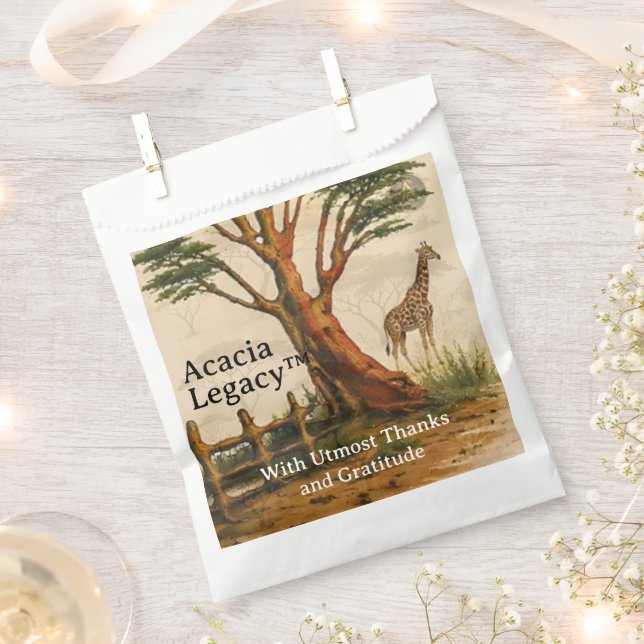 Acacia Legacy™: Dankeschön | Personalisiert Afrika Geschenktütchen (Ausgeschnitten)